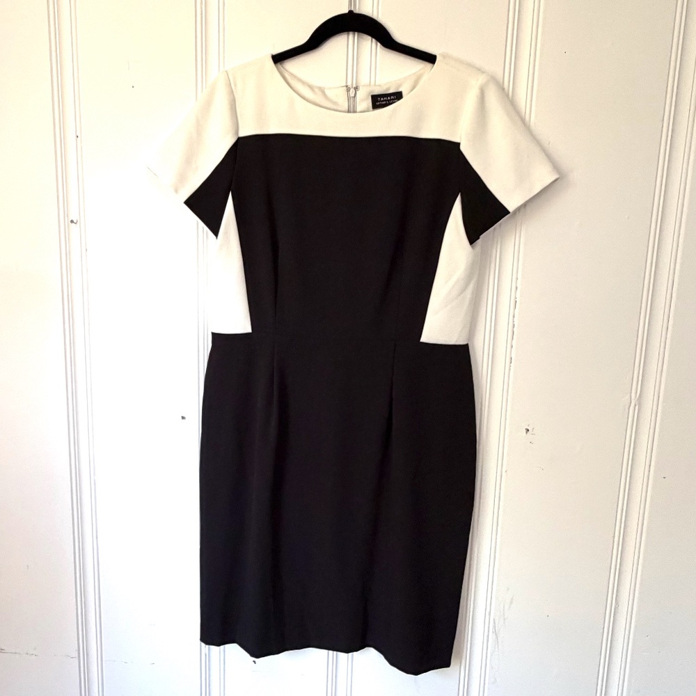 Tahari Black and White Dress